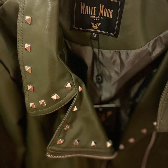 Olive green moto jacket - Picture 2 of 3